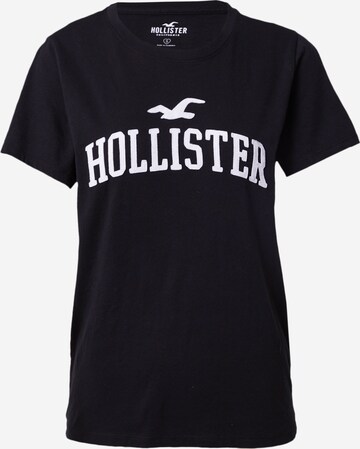 HOLLISTER Tričko – černá: přední strana