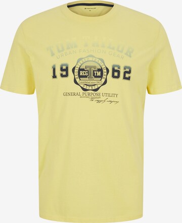 Coupe regular T-Shirt TOM TAILOR en jaune : devant