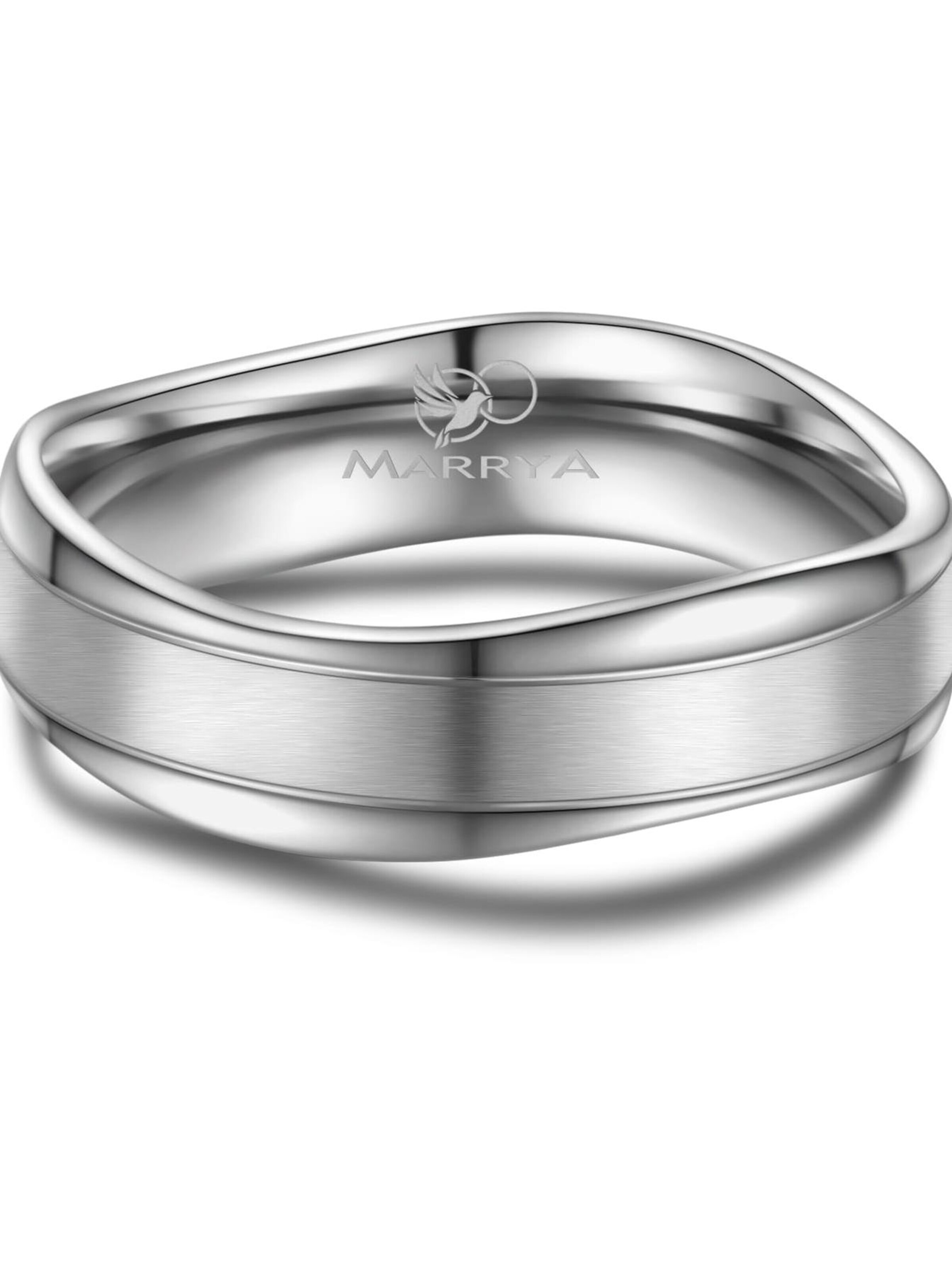 MARRYA Ring 'MARRYA ES-18 Ehering aus Edelstahl - Silberfarben' in Silver