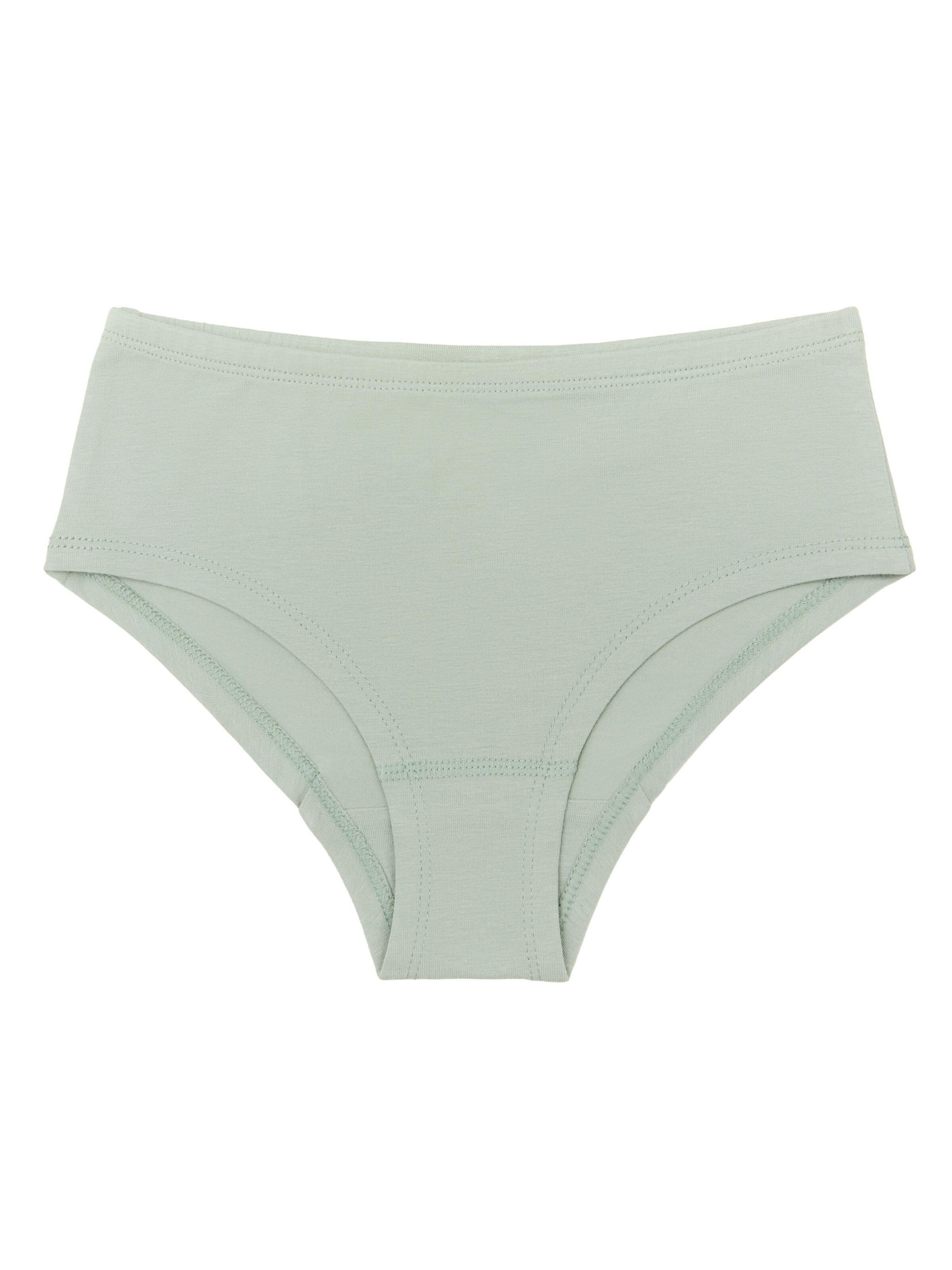 Albero Natur Underpants 'Mädchen Hipster aus Bio-Baumwolle' in Green: front