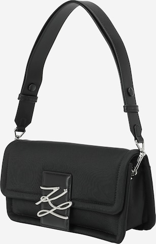 Karl Lagerfeld - Bolso de hombro en negro: frente