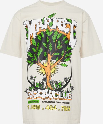 MARKET Тениска 'Growclub' в бяло: отпред