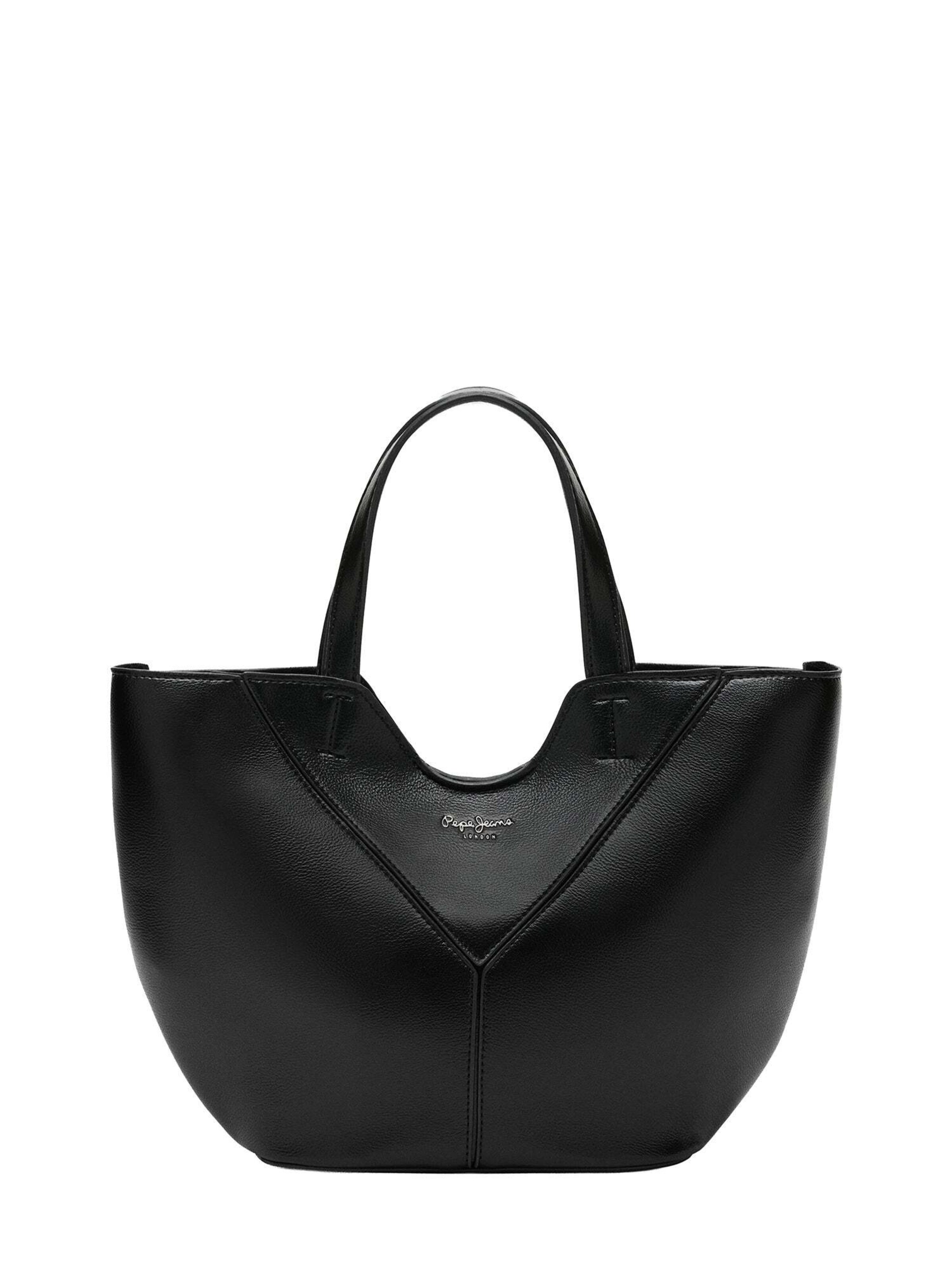Pepe Jeans Handtasche 'Cevia Hexia' in Schwarz: Vorderseite