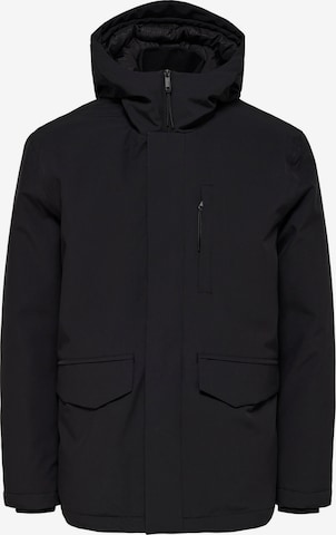 SELECTED HOMME Winter Jacket 'Piet' in Black: front