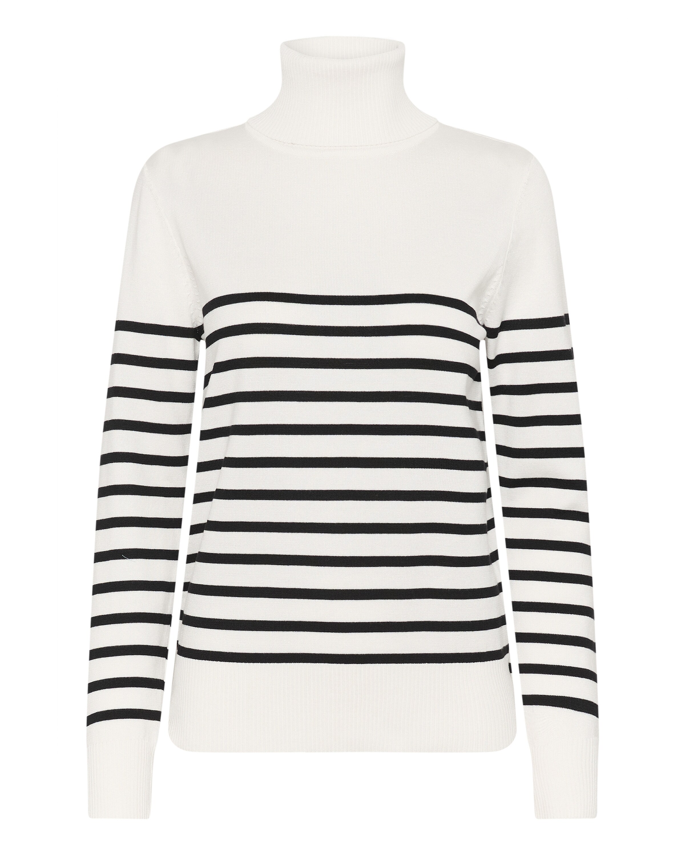 SAINT TROPEZ Jersey 'Mila' en L en negro / blanco, Vista del producto