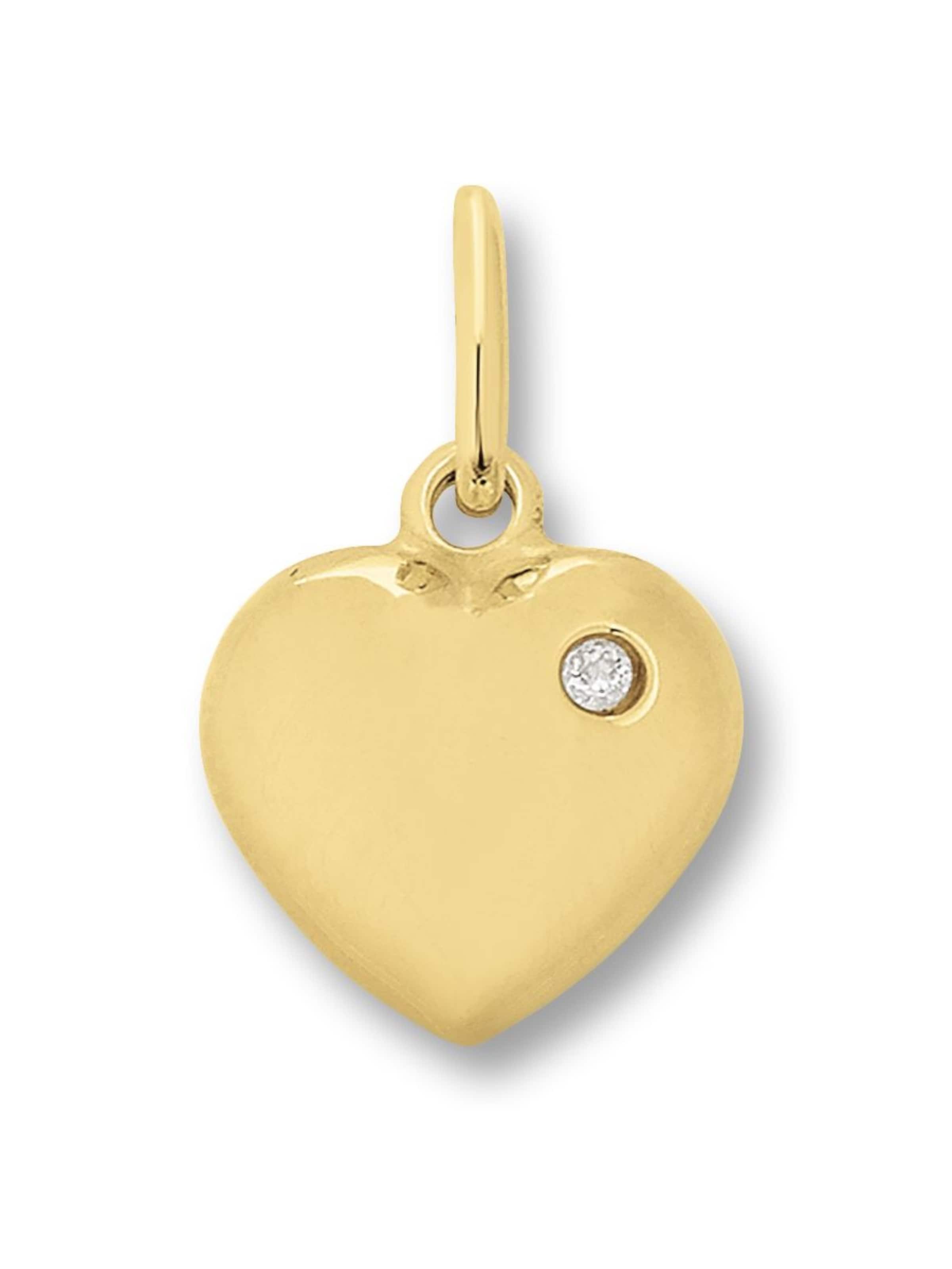 ONE ELEMENT Anhänger 'Herz' in Gold: Vorderseite