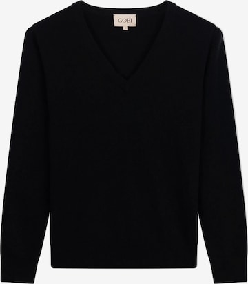 GOBI Cashmere - Jersey 'Women's Timeless Cashmere V-Neck Sweater' en negro: frente