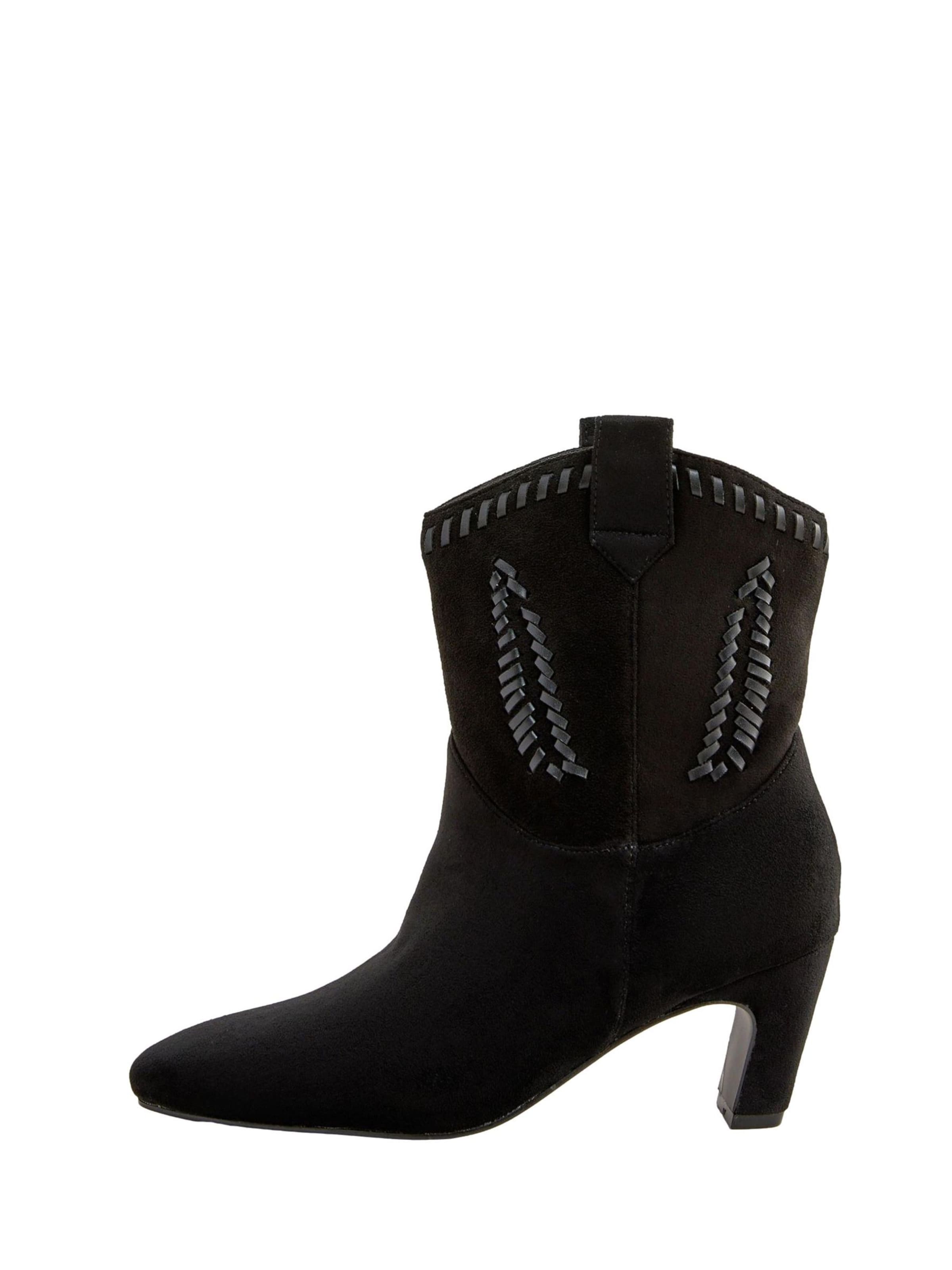 love & roses Cowboy boot in Black: front