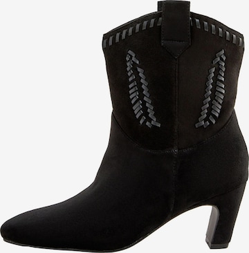 love & roses Cowboy boot in Black: front