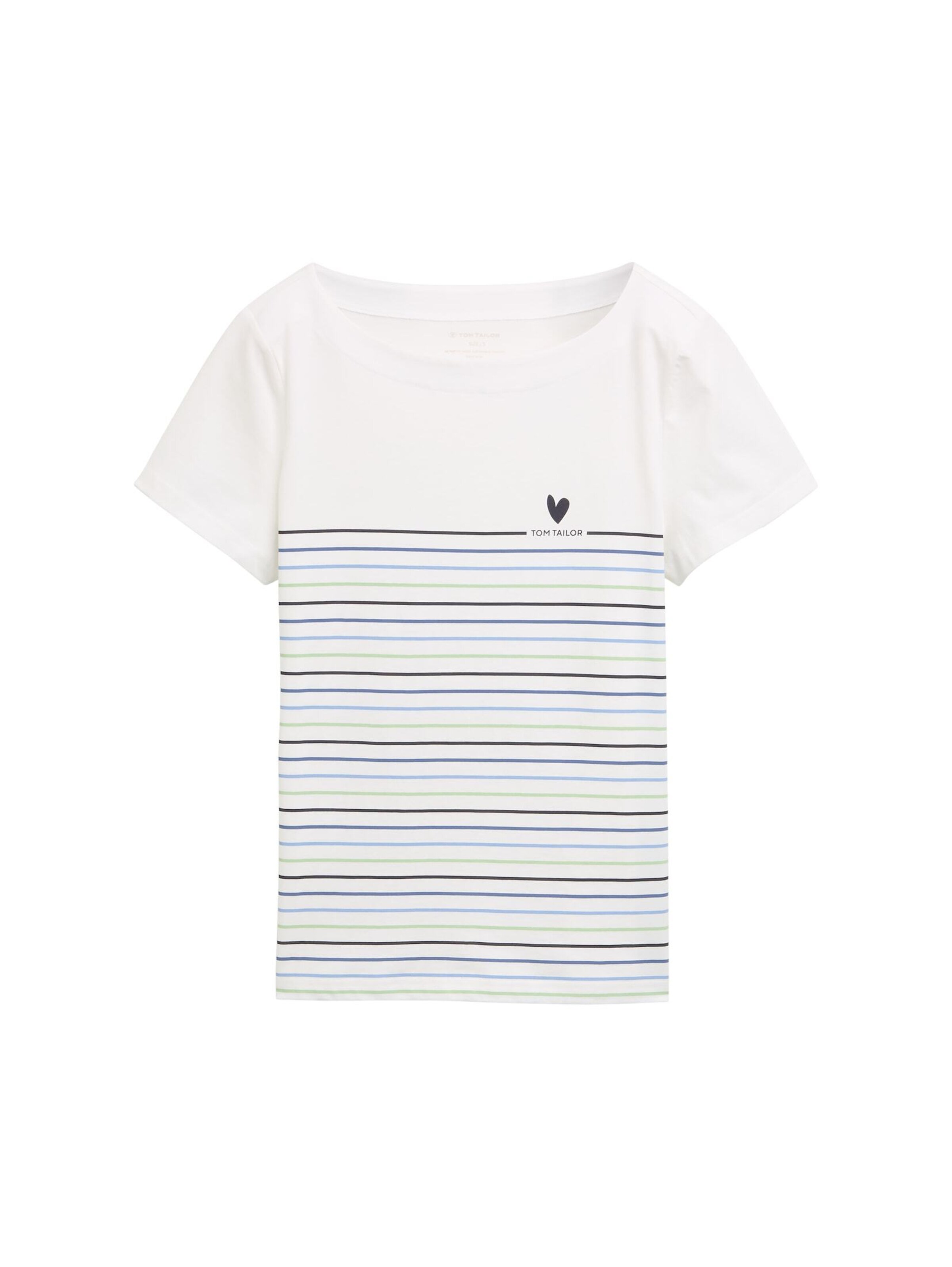 T-shirt TOM TAILOR en blanc : devant