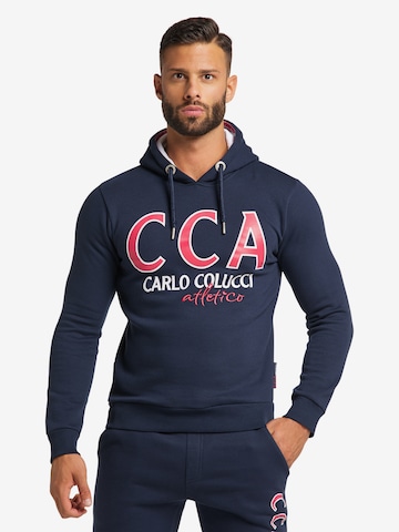 Sweat-shirt ' D'Amante ' Carlo Colucci en bleu : devant