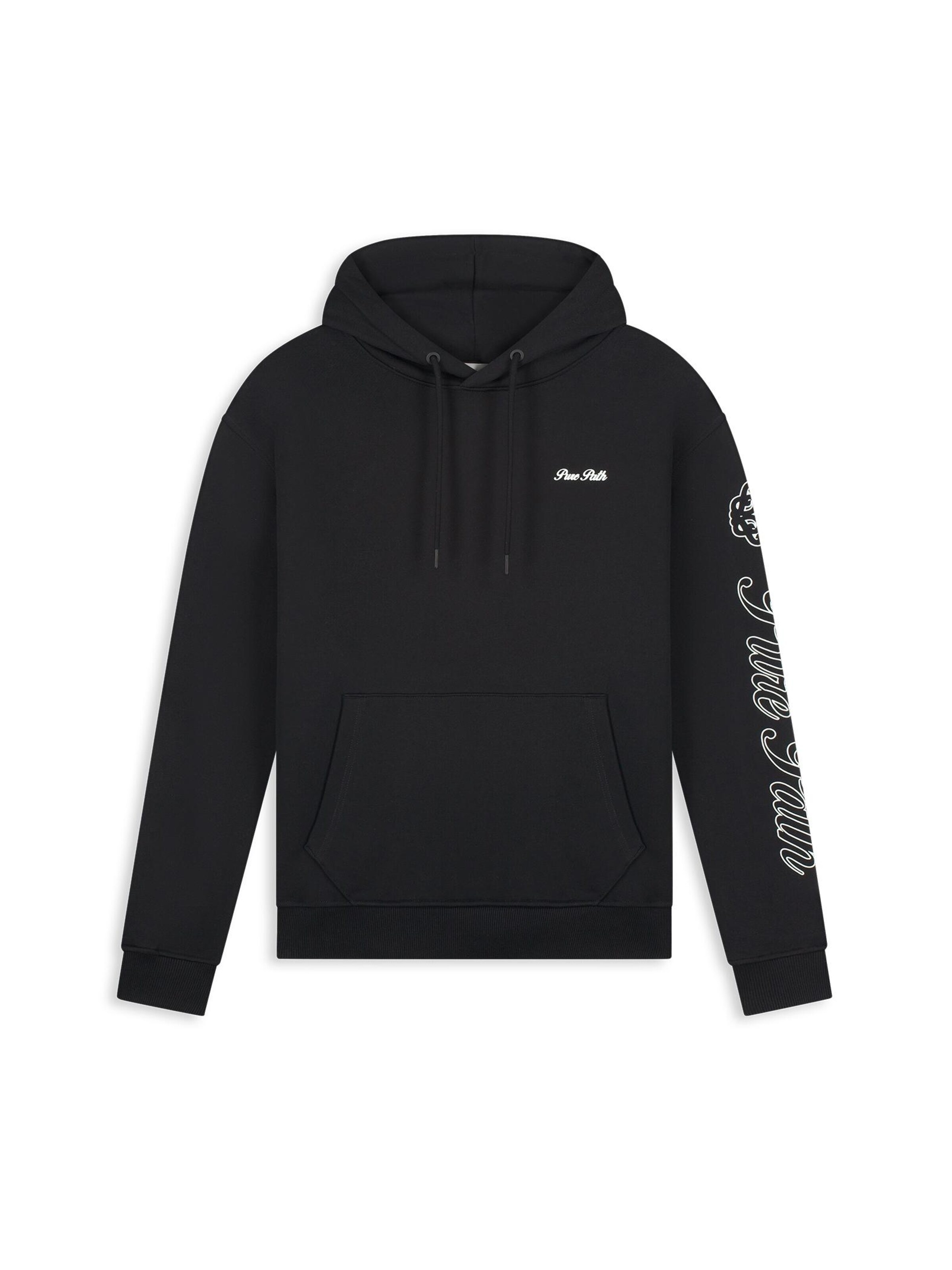 Sweat-shirt Pure Path en noir : devant
