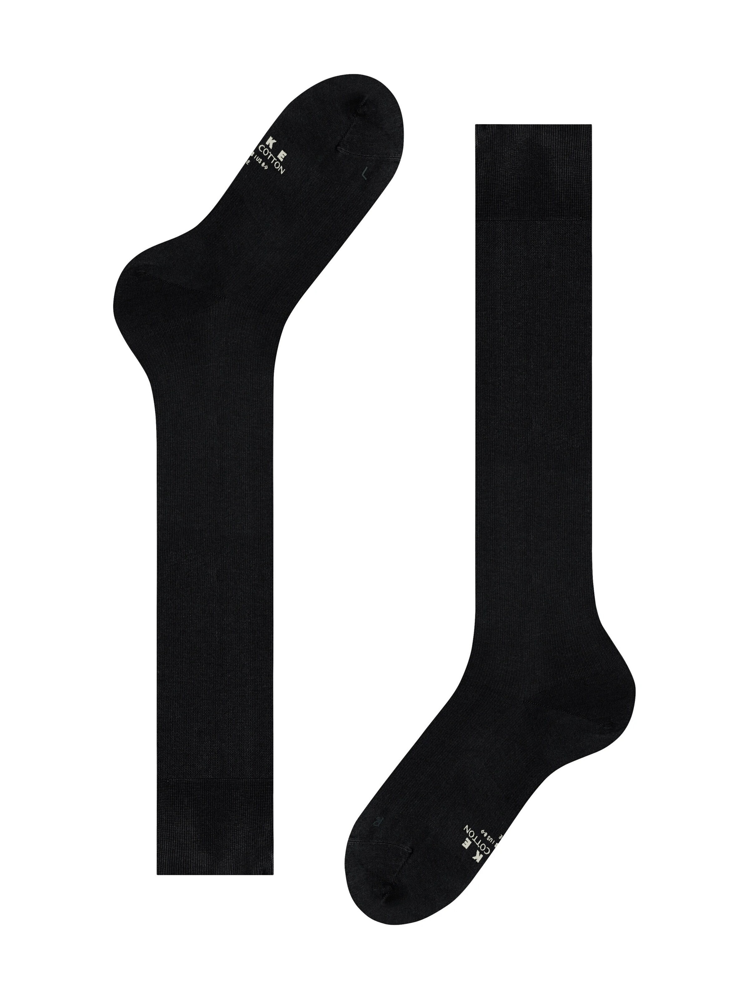 FALKE Knee High Socks 'Energizing Cotton' in Black