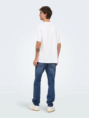 T-Shirt 'ONSFREDDIE' Only & Sons en blanc