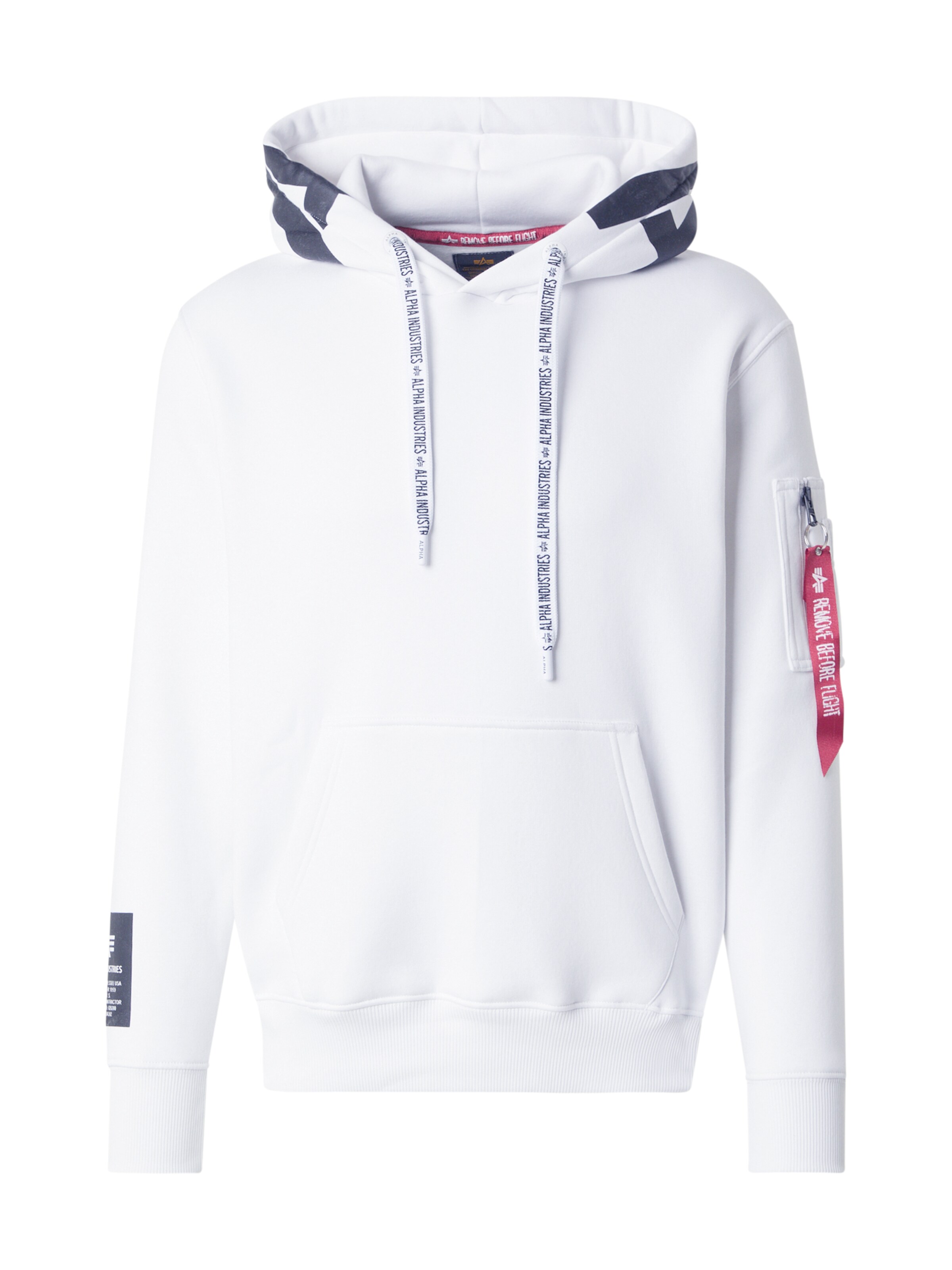 Sweat-shirt ALPHA INDUSTRIES en blanc : devant