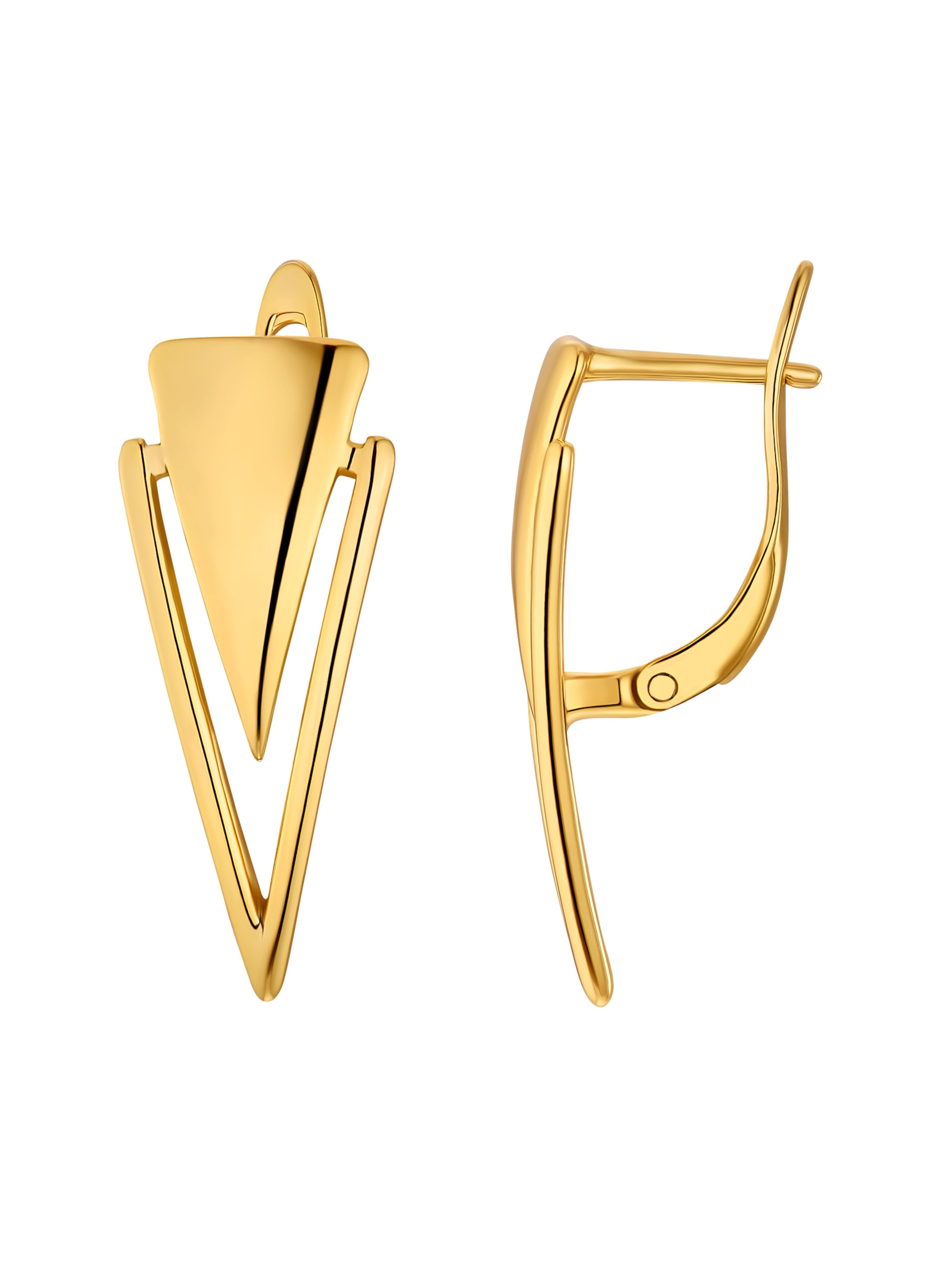 Boucles d'oreilles 'Marlie' Heideman en or : devant