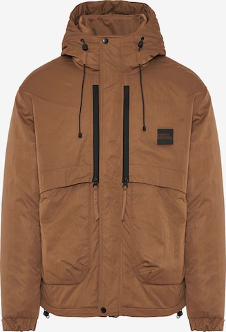 brūns Funky Buddha Ziemas jaka: no priekšpuses