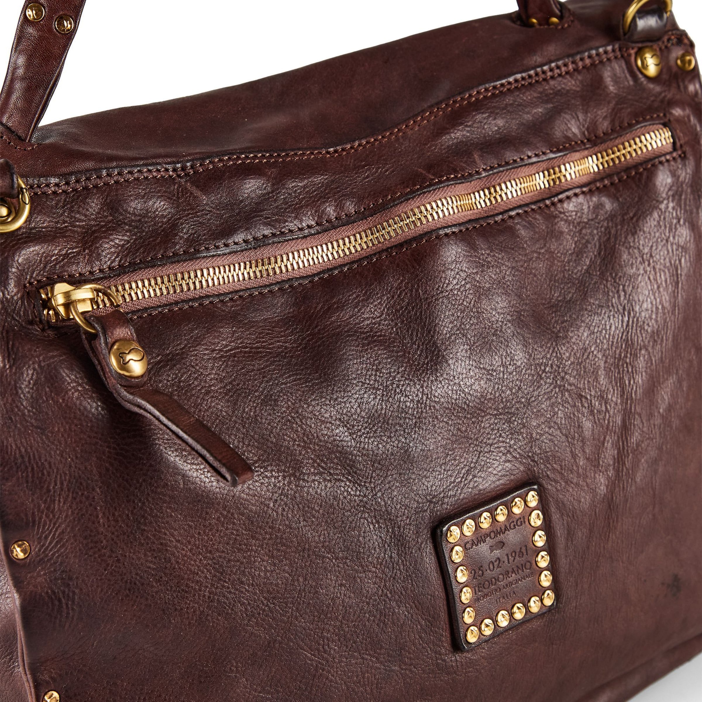 Borsa a spalla 'Zelda' di Campomaggi in marrone