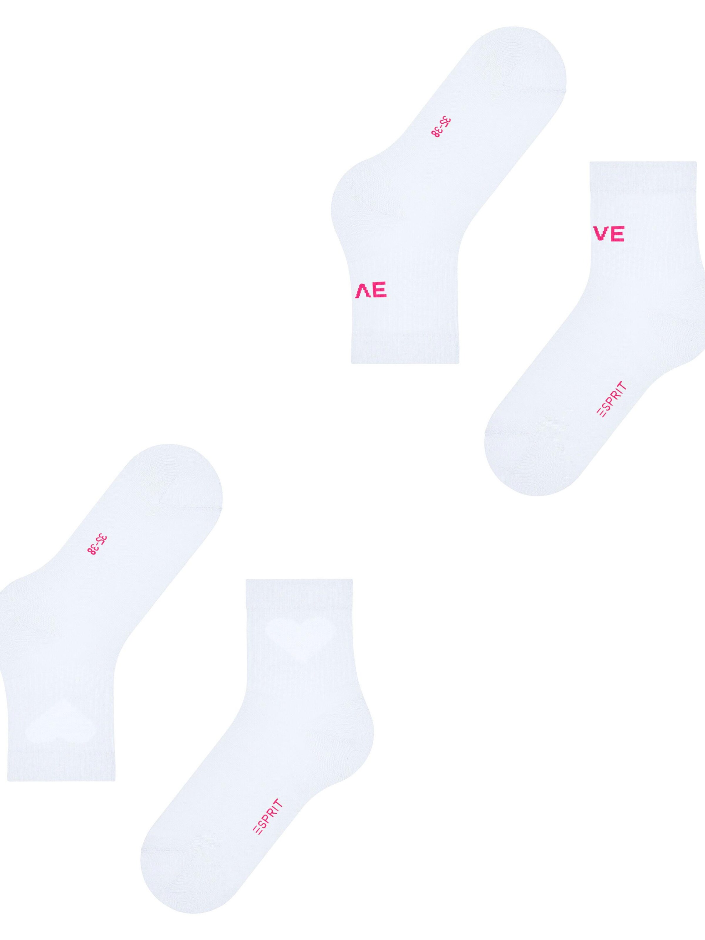 ESPRIT Socken 'Heart & Love'‌‌‌‌‌‌‌‌ in Weiß