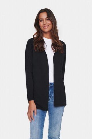 SAINT TROPEZ Knit Cardigan 'Kila' in Black: front