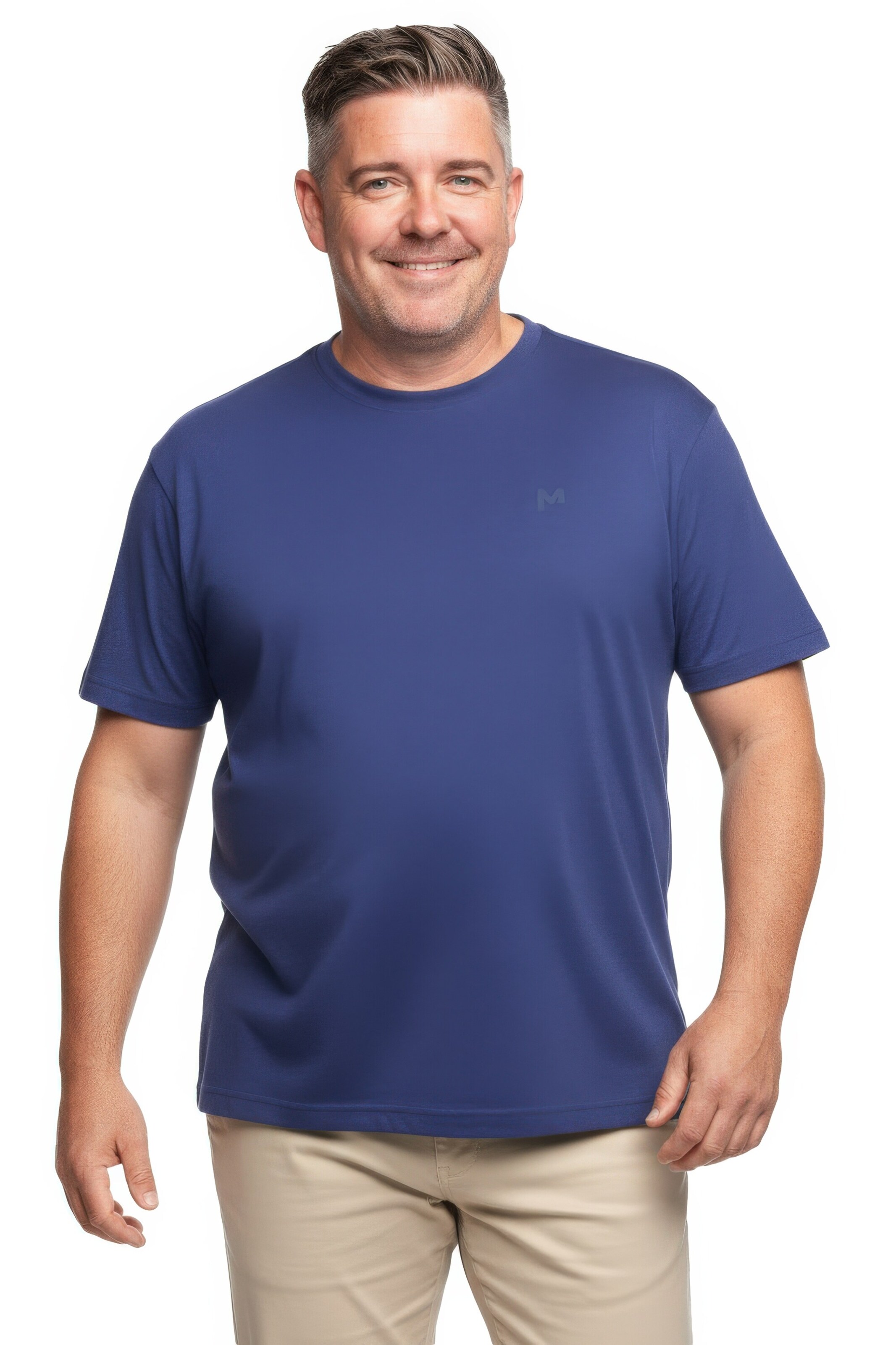 Men Plus Shirt in Blue: front