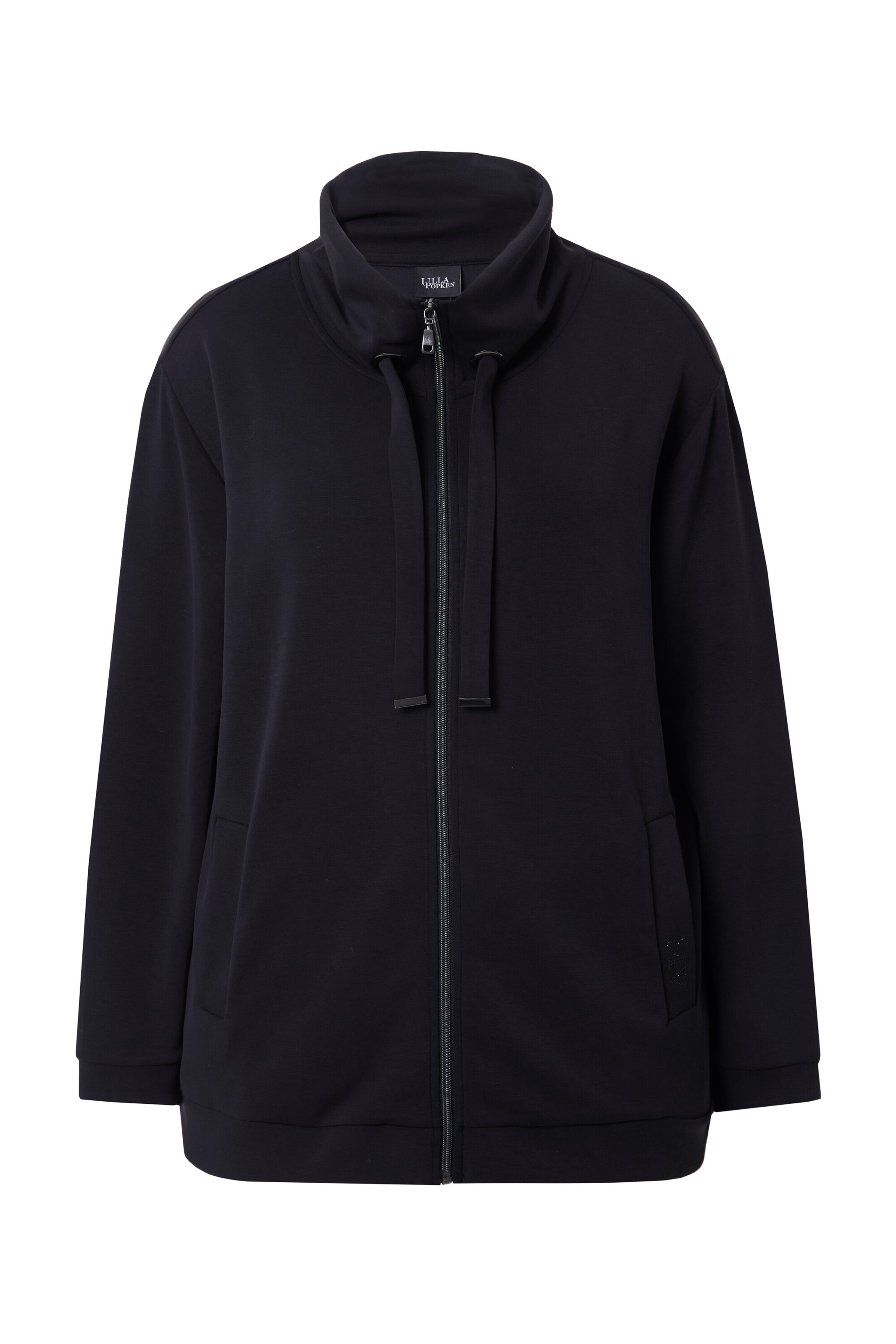 Veste de survêtement Ulla Popken en noir : devant