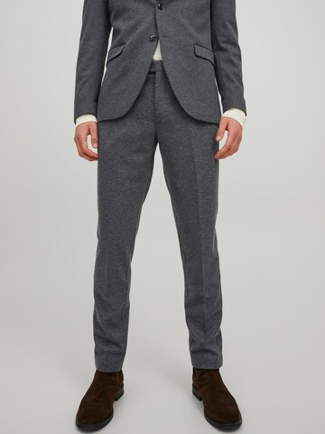 JACK & JONES Regular Trousers with creases 'Winter' in Grey: front