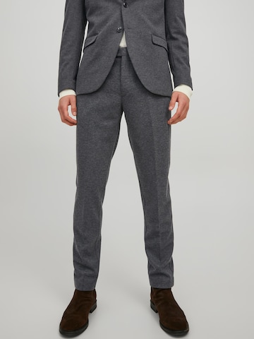 JACK & JONES Regular Pleated Pants 'Winter' in Grey: front