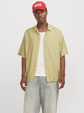 JACK & JONES Comfort Fit Hemd 'JORMarshall Islingston' in Grün: Vorderseite