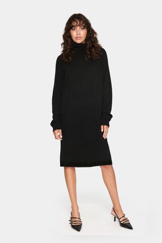 SAINT TROPEZ Strickkleid 'Garbie' in Schwarz: Vorderseite