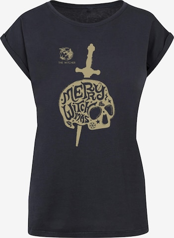 T-shirt 'Witcher - Merry Witchmas' ABSOLUTE CULT en bleu : devant