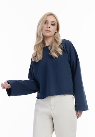 Sweat-shirt 'Idem' DreiMaster Vintage en bleu : devant