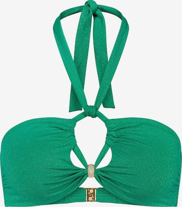 TRIUMPH Bandeau Bikinitop ' Red Label Summer Sunset ' in Groen: voorkant