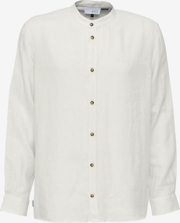 mazine Regular fit Button Up Shirt ' Altona Linen Shirt ' in White: front