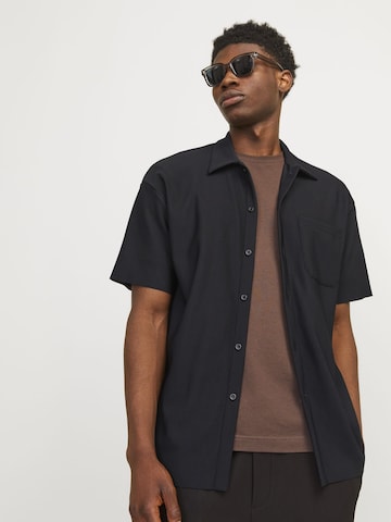 JACK & JONES Comfort fit Button Up Shirt in Black