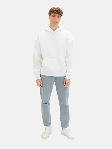 TOM TAILOR DENIM Sweatshirt in Weiß