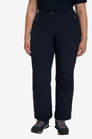 Ulla Popken Regular Outdoor Pants in Blue: front