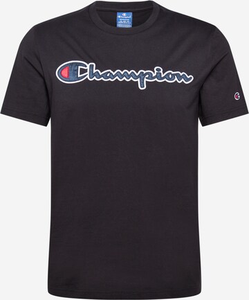 Champion Authentic Athletic Apparel Regular Fit T-Shirt in Schwarz: predná strana