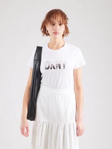 DKNY Μπλουζάκι σε λευκό: μπροστά