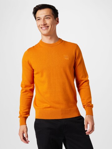 BOSS Sweater 'Kanovano' in Orange: front