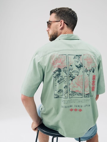 Next Comfort fit Button Up Shirt in Green
