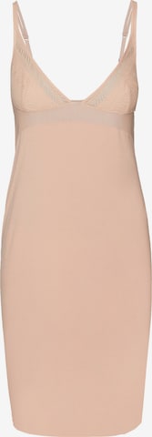 Chemise de nuit 'Minimalist' Calvin Klein Underwear en beige : devant