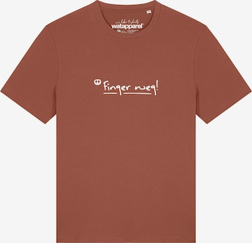 Maglietta 'Finger Weg' di Watapparel in rosso: frontale