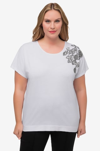 T-shirt Ulla Popken en blanc : devant