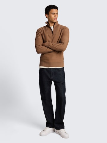 TOM TAILOR DENIM Pullover in Braun