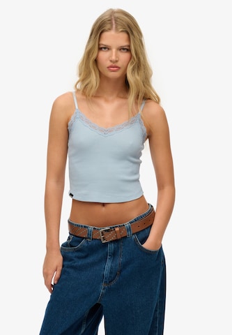 Superdry Top 'Essential' in Blauw: voorkant
