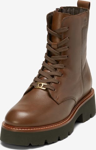 Bottines à lacets Marc O'Polo en marron : devant