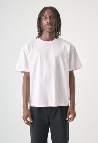Cleptomanicx T-Shirt 'Boxy Tee Ligull Boxy Crop' in Rot: Vorderseite