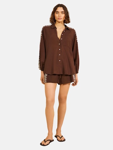 Camicia da donna di Friends Like These in marrone: frontale