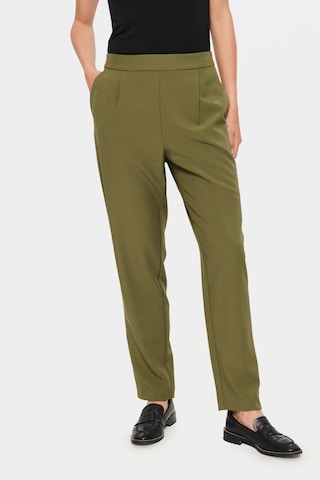Regular Pantalon à pince 'Celest' SAINT TROPEZ en vert : devant